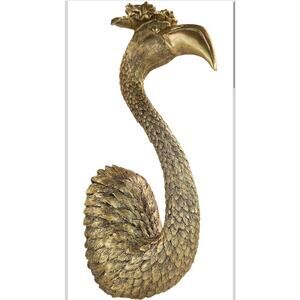 Vintage Animal Head Wall Decor - 13" Resin Flamingo Wall Art Home Decor